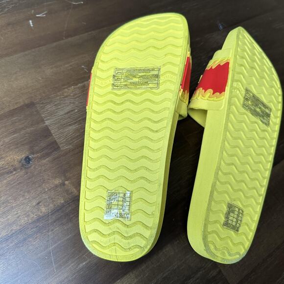 Forever 21 Flamin' Hot Shoes Womens Size 8 Yellow Chester Cheetah Slide Sandals - Picture 5 of 10